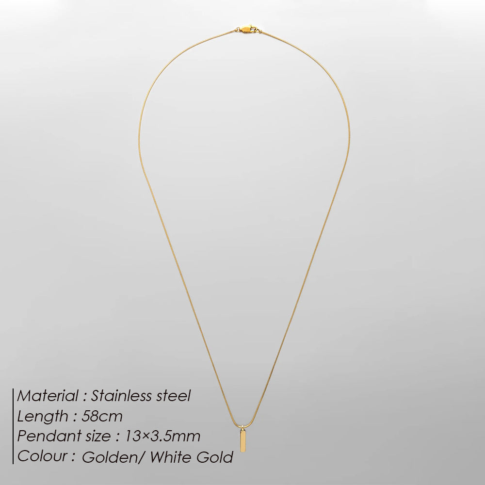 Collar de Acero Inoxidable y Baño de Oro 18K para Hombre | Cadena de Cuadro Lujosa Elegante