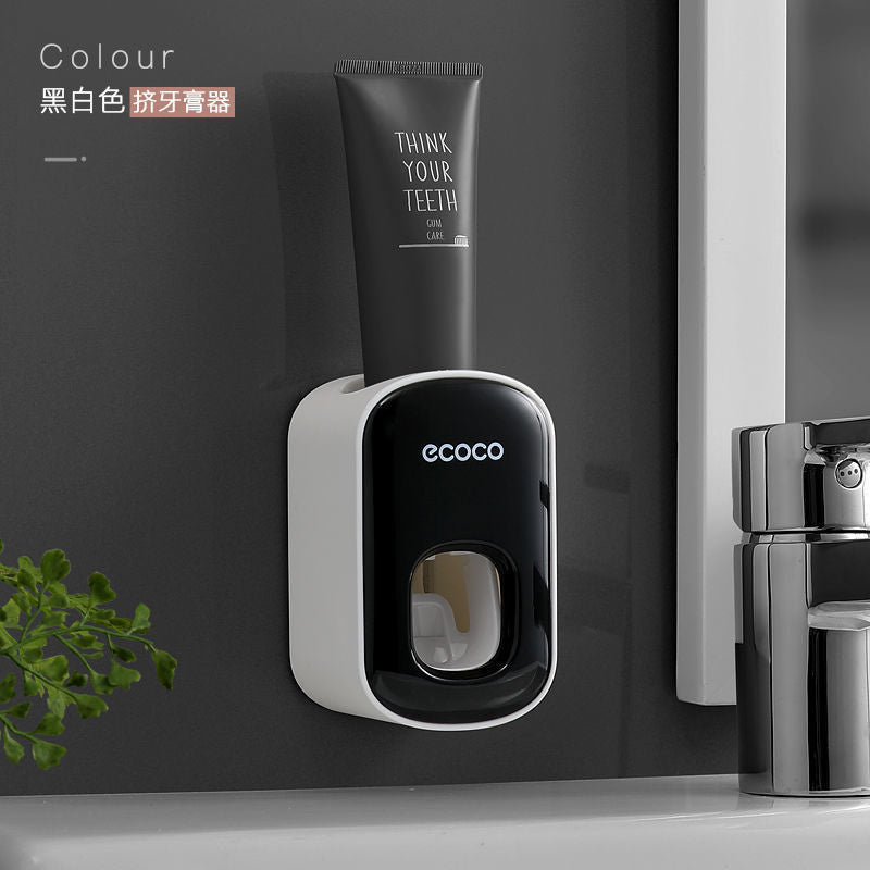 Dispensador Automático de Pasta de Dientes y Soporte de Pared para Cepillos
